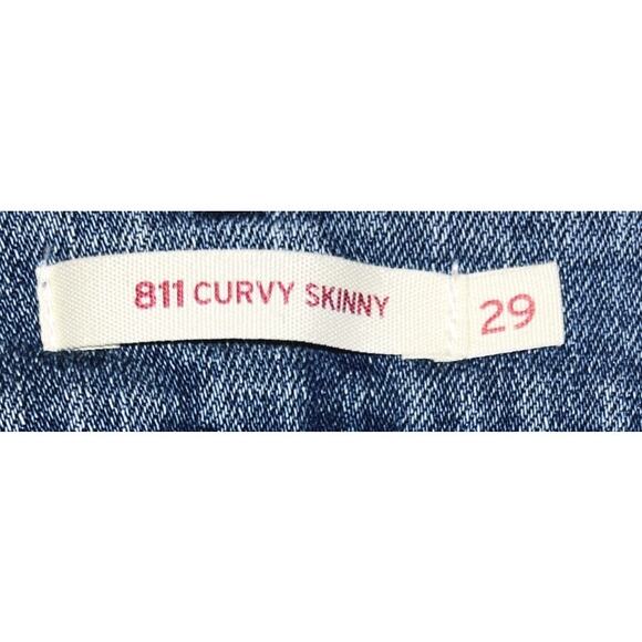 Levi's 811 Curvy Skinny Ripped Low-Rise Jeans Women's 29X30 - Picture 6 of 9